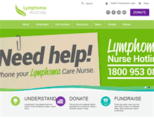 Tablet Screenshot of lymphoma.org.au